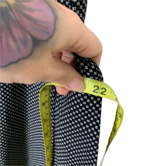 Eileen Fisher Black Organic Cotton Sleeveless Micro Print Swing Dress Medium - Picture 8 of 10